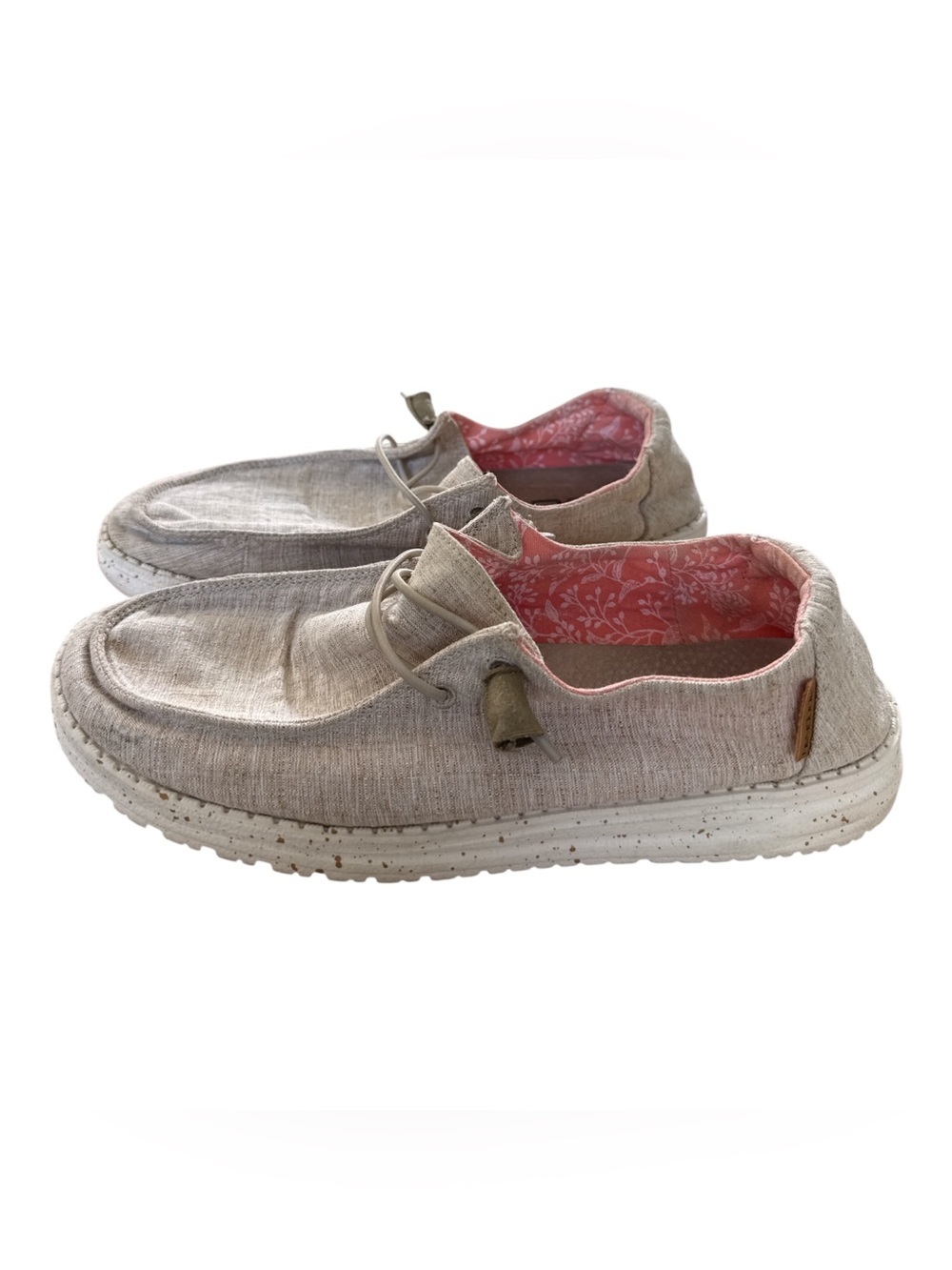 Hey Dude Wendy Chambray Slip On Shoe Sneakers Lightweight White Nut Women’s 9 - Picture 10 of 10